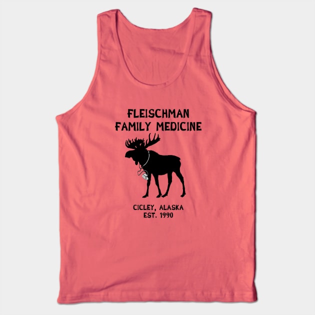 Fleischman Family Medicine Moose Cicely Northern Exposure Tank Top by SonnyBoyDesigns